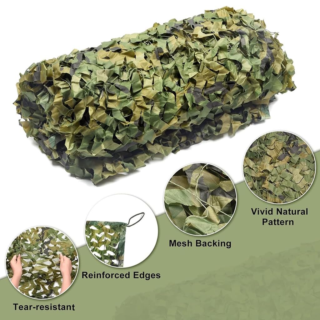Malla de Camuflaje para jardín, Red de Camuflaje del ejército Malla Militar para decoración, Paisaje Forestal, Caza, paisajes forestales (Tamaño : 6x10m)