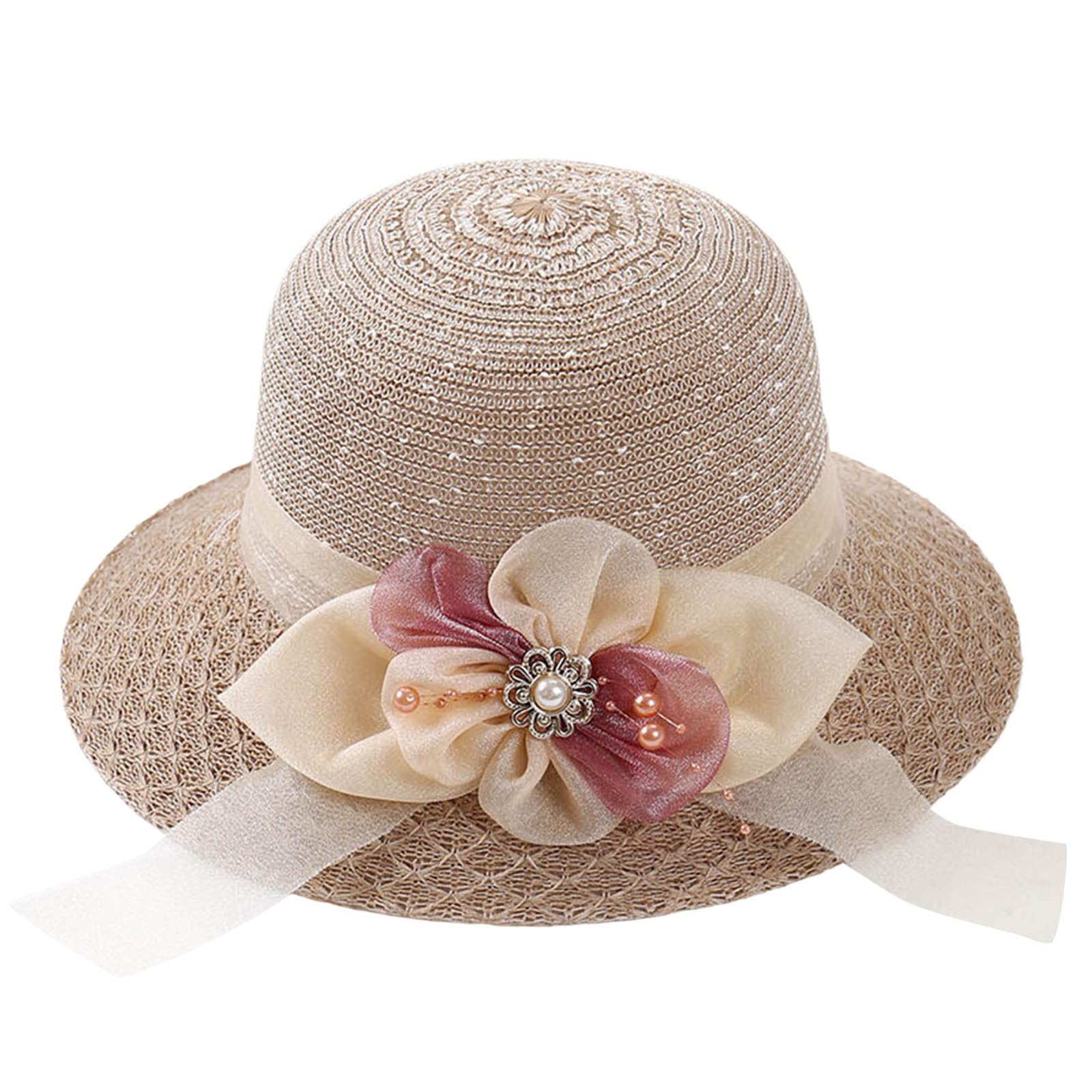 GenericSombrero de pescador de algodón, sombrero para el sol para el jardín, para mujer, sombrero de sol para mujer, ala ancha, sombrero de verano plano, sombrero de verano para mujer, ancho de boda, tocado