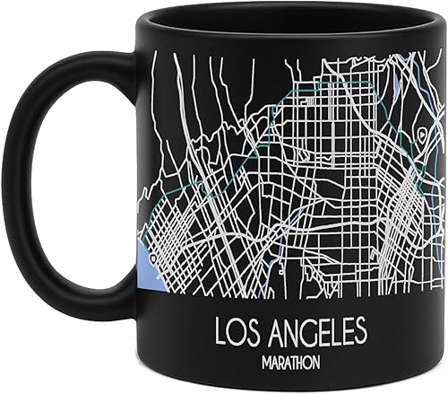 Miniatura 39 de TJ Originals Taza de café New York City Trail, taza de cerámica de 11 onzas, regalos motivacionales para hombres, recuerdo de camino de maratón