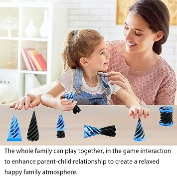 3D Fidget Toy, 3PCS Impossible Cone, 3D Printed Spiral Cone Fidget Toy, Impossible Pyramid Passthrough Sculpture, Stress Relief Desk Decor Gift for Kids Adults