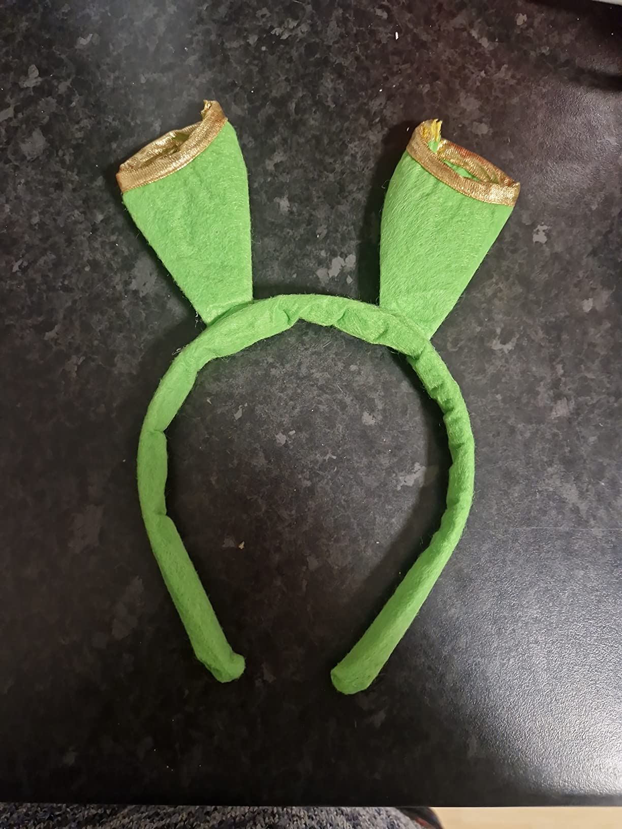 jokeshop Green Ogre Shrek Fiona Ears on Headband Swamp Monster Unisex Animal Character Fancy ...