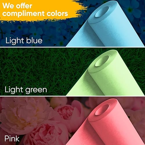 Miniatura 6 de Rollo de papel kraft verde claro de 18 x 1200 pulgadas (100 pies), 45 libras de grosor, papel de manualidades para la escuela, papel de color