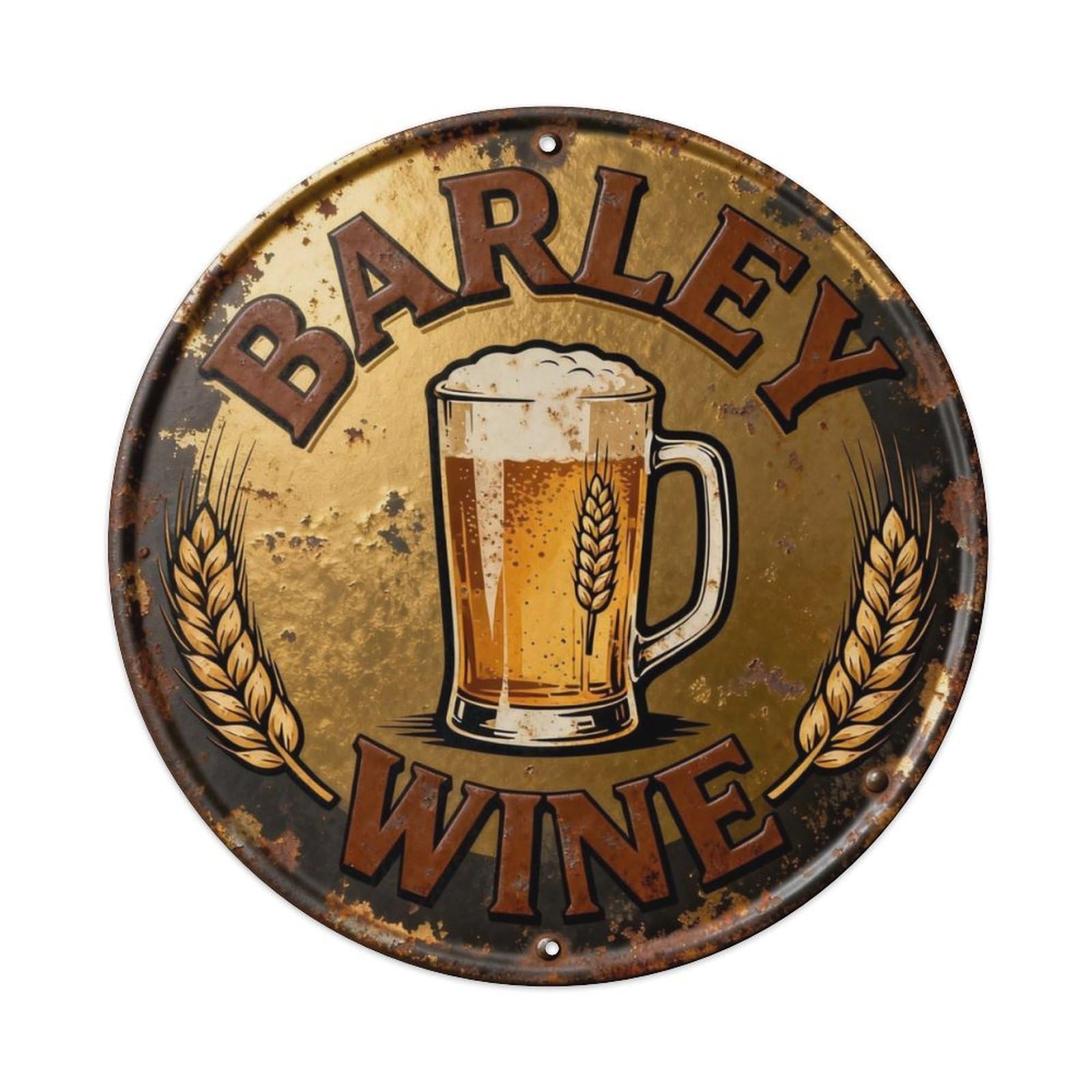 Barley Wine Metal Tin Sign Plaque