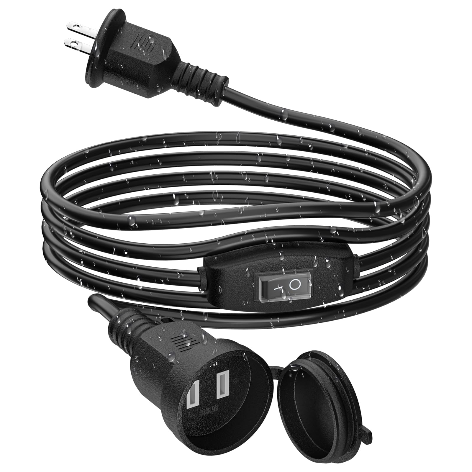 Amazon.co.jp: HITRENDS延長コード 5m 15V/1500W 屋外 電源コード 防水