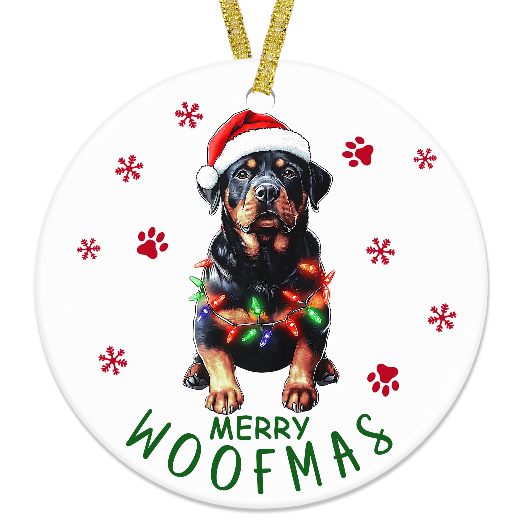Amazon.com: nvucamd Rottweiler Dog Christmas Ceramic Ornaments