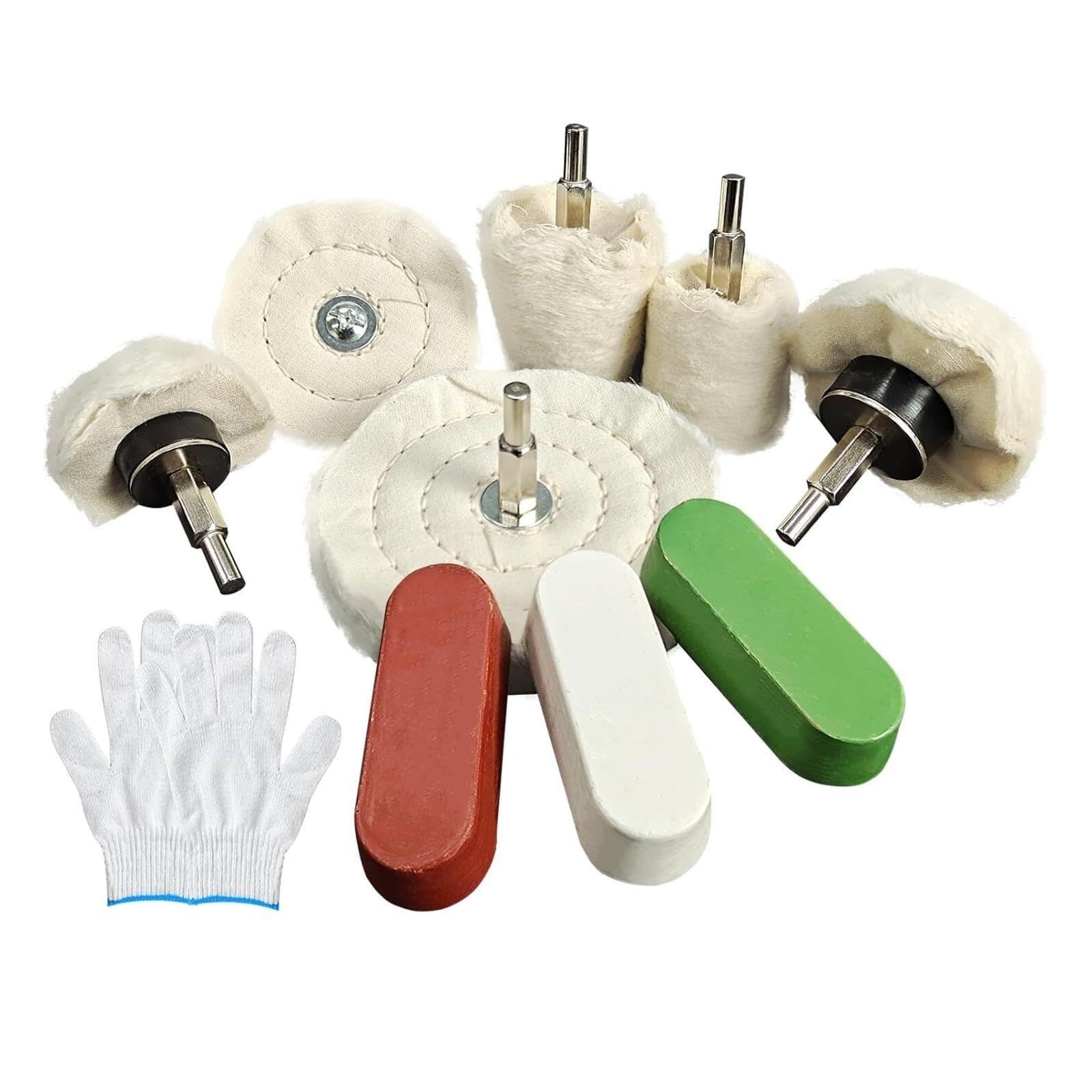 Polierscheibe Set 10-teiliges Polierscheiben-Set, Polierscheiben-Pads