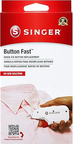 Miniatura 3 de Singer Botón de fijación rápida herramienta de reemplazo de botón con 60 sujetadores y 12 botones (01933)