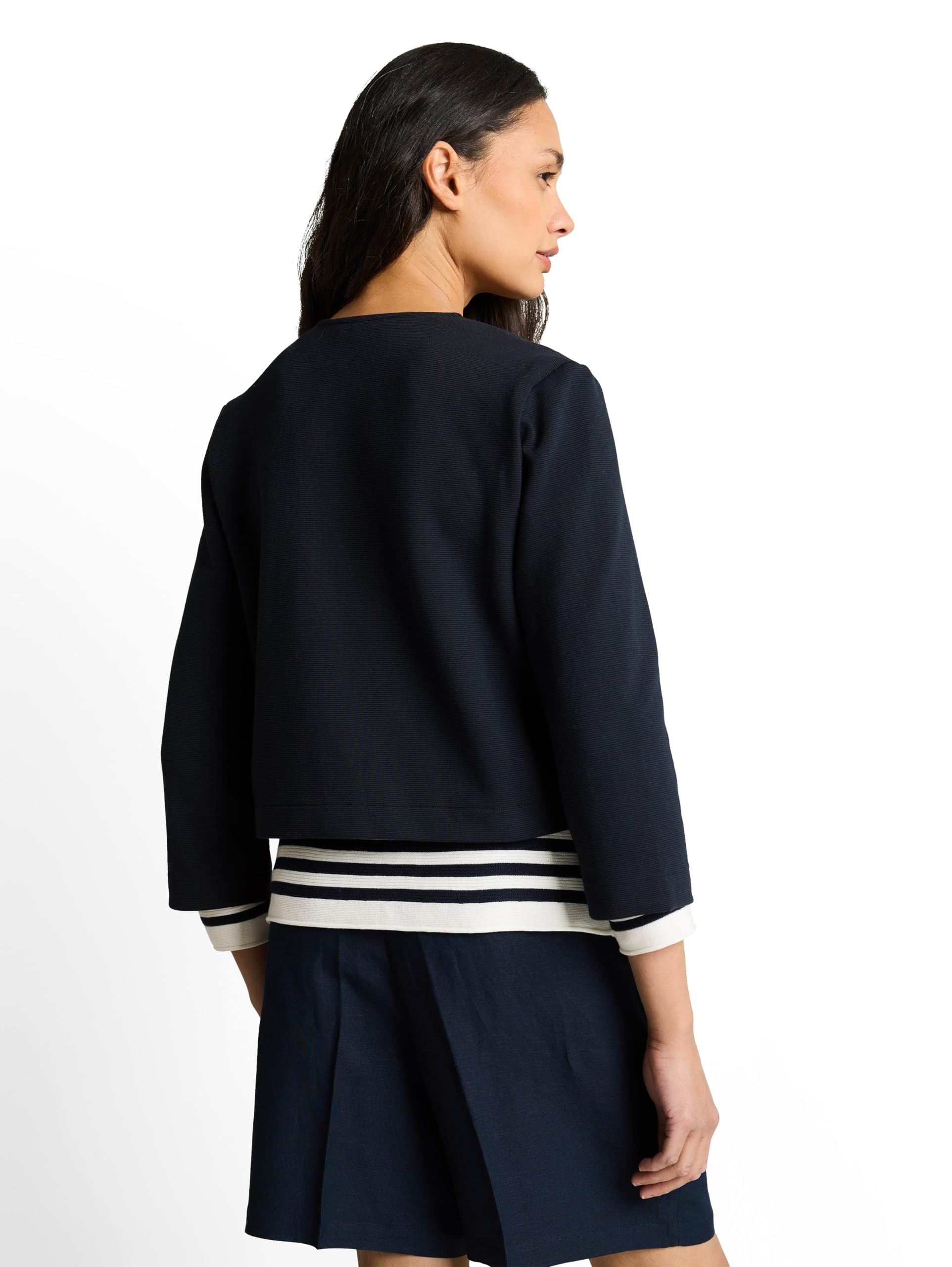 TOM TAILOR Damen 1049777 Regular Fit Jacke mit Ottoman Struktur (1er Pack)