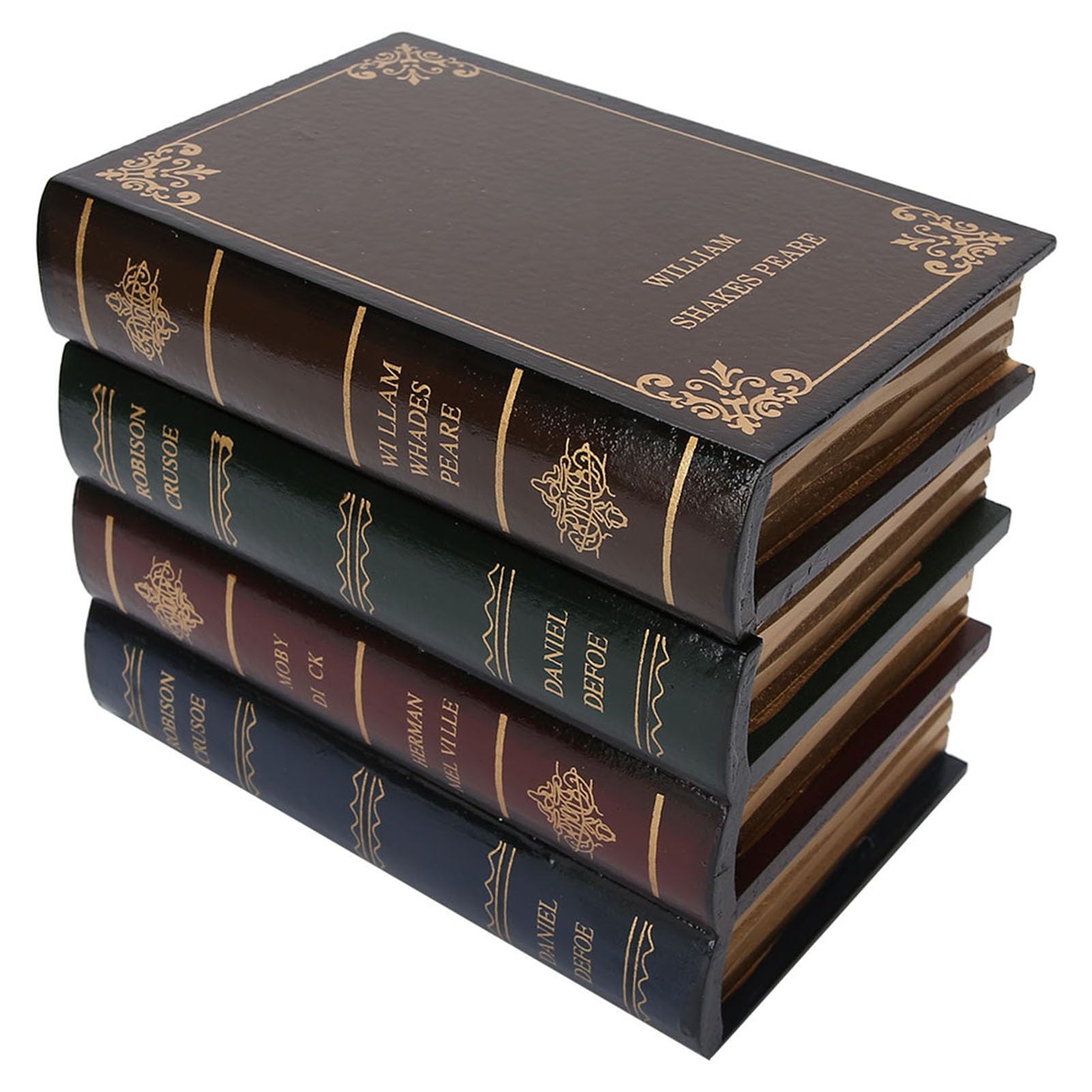 Faux livres antiques en bois : une boîte cadeau vintage originale