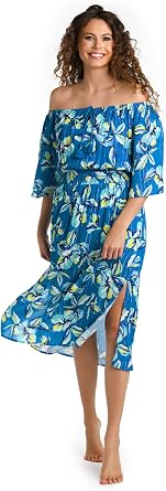 La Blanca Womens Midi Dress Swimsuit Cover Up