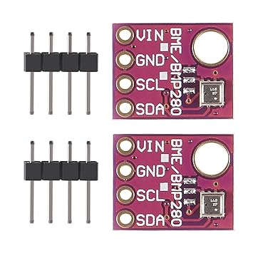 DORHEA 2Pcs BME280 5V Temperature Humidity Atmospheric Barometric Pressure Sensor Module GY-BME280-5V IIC I2C Breakout Board for Ardu ino