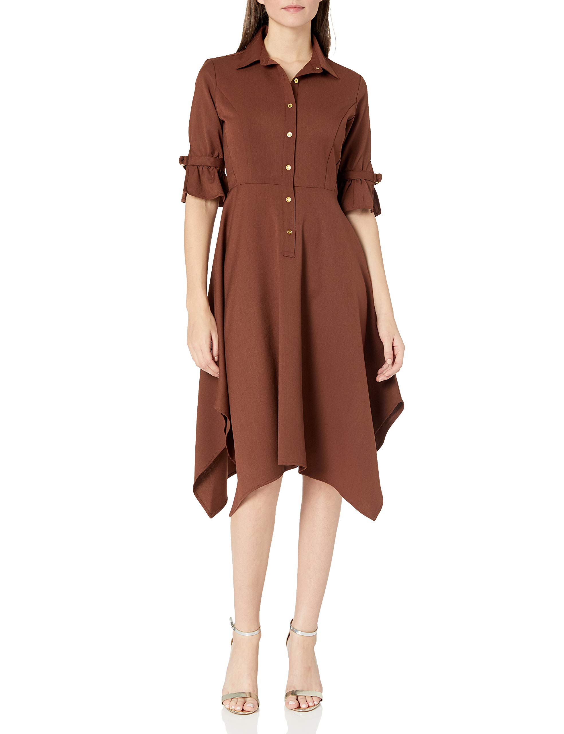 Sharagano Women's Sharkbite Shirtdress