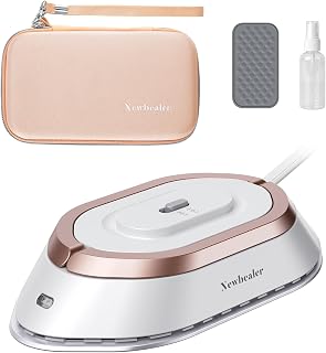 Newbealer Travel Iron Set, 100-240V Mini Dry Iron for Clothes (No Steam)