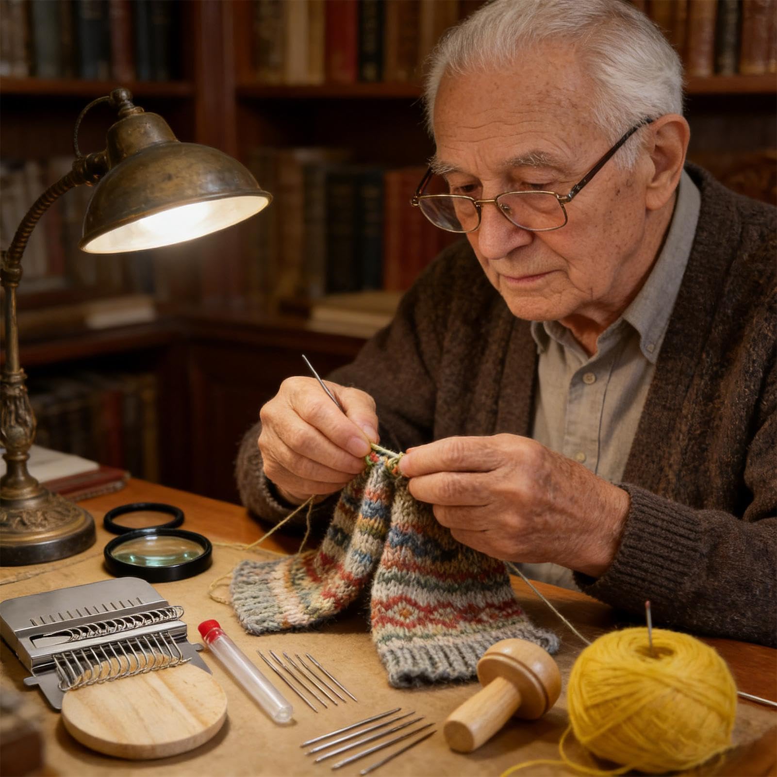 Mini Telaio Per Rammendo A Forma Di Fungo: Kit Portatile Con Ganci E Fili Colorati Per Riparare Buchi Su Calze, Maglioni E Jeans In Modo Creativo