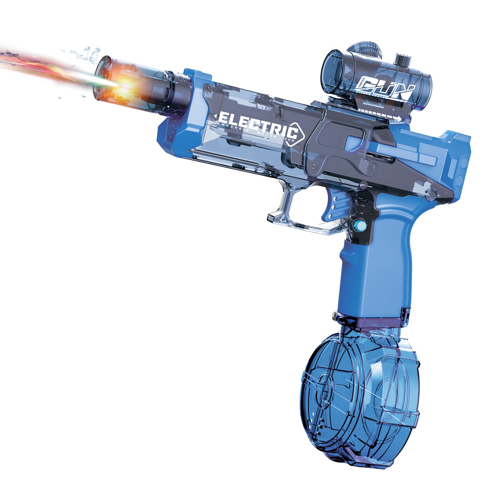 Amazon | 最強連射 電動水鉄砲 (自動連射式) - 強力水圧 飛距離8-10m