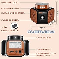 Vista 8 de FineFix 360 Enchufe ultrasónico repelente de plagas repelente de ratones de 4 modos lo mejor para deshacerse de las plagas repelente para interiores