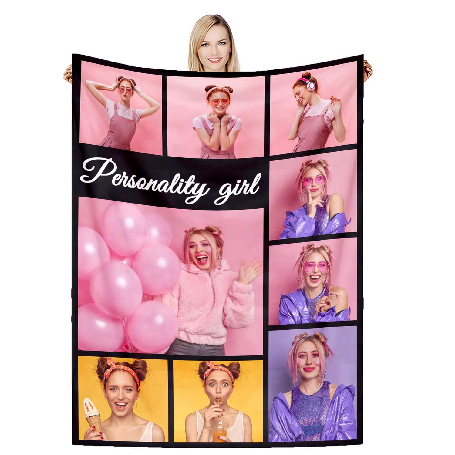 DSSHENGDS Customized best mom gift, birthday personalized blanket, personalized couple blanket, personalized photo gift for mom, girlfriend, him, her, anniversary, Christmas-I-75 * 100 — image 1