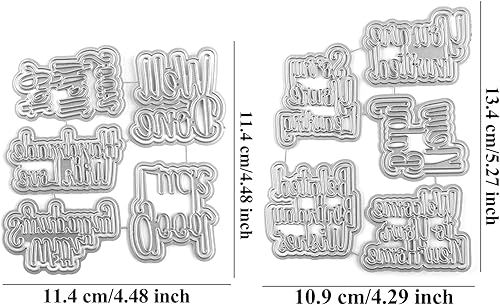 Miniatura 9 de Troqueles de palabras para hacer tarjetas, esposa, madre, madre, hija, tía, abuela, nieta, sobrina, palabras para hermanas, alfabetos, troqueles de