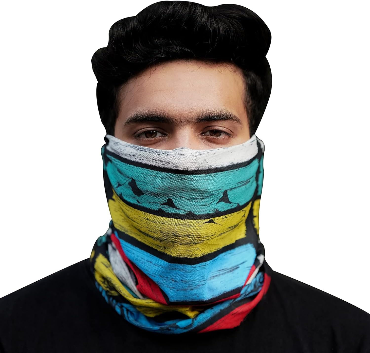 Odour-Resistant Polygiene UV Protection Unisex Bandana for Men Hair | Breathable Bandana for Men Bike | Antibacterial Multipurpose Neck Gaiter for Riders