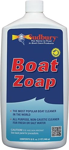 Sudbury Boat Zoap, jabón limpiador de barco, jabón multiusos para barcos, accesorios esenciales para barcos, 32 onzas.