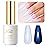 Imtiti Pearl Nail Polish, 0.5 Fl Oz Blue Transparent Shell Shimmer Nail Gel Polish Mermaid Nail Drawing Gel Polish Iridescent Pearlescent Spring Summer Nail Polish Soak Off Led UV