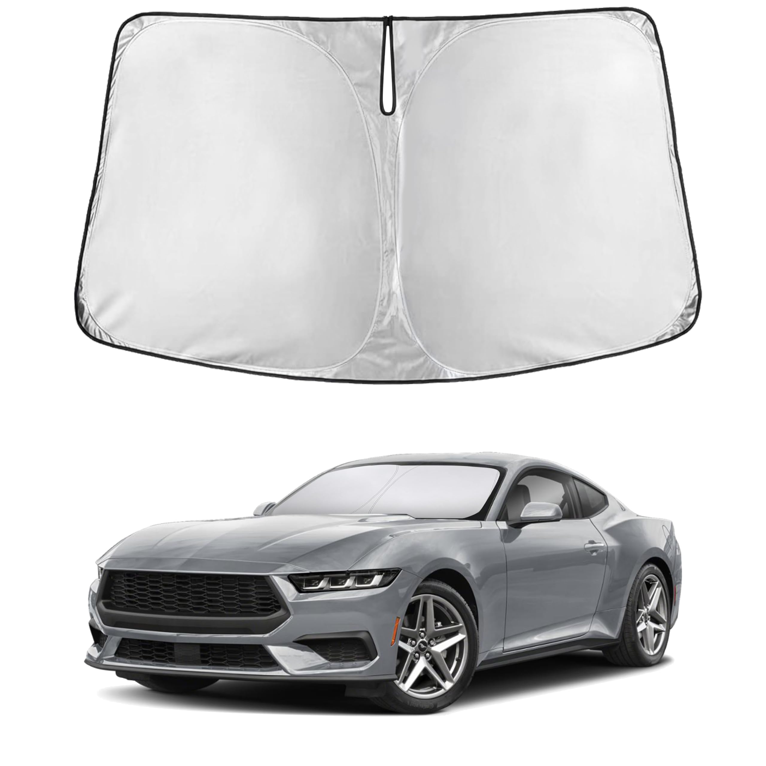 EcoNour Windshield Sunshade Compatible for Ford Mustang 2015-2024 2025 2026