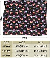 Vista 3 de Manta de franela con estampado de patas de perro, manta con estampado de patas de animales, regalos para papá, mamá, amigo, tío, tía, hija, amante