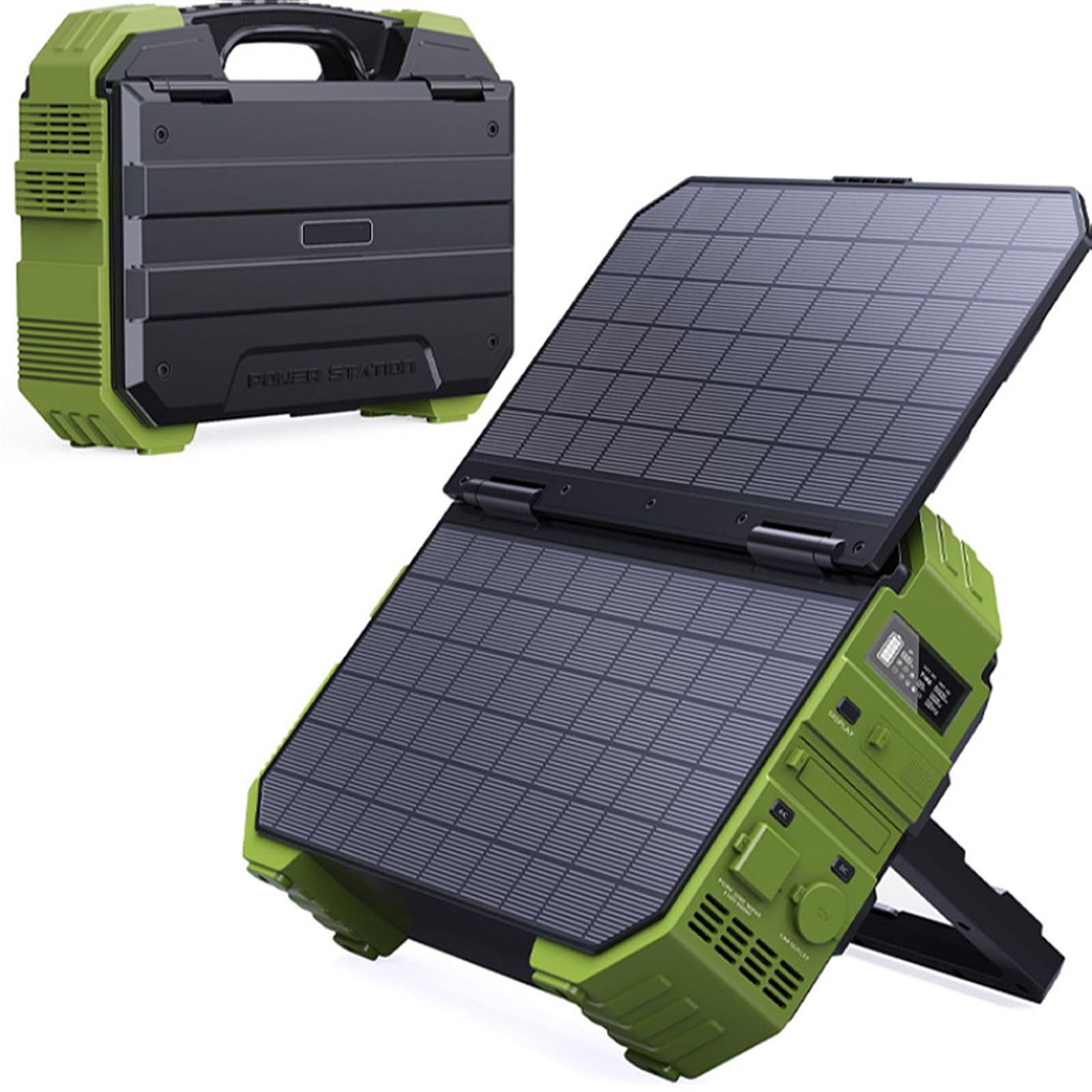 Station d'alimentation Portable De 1600 W avec Panneau Solaire Intégré,USB-C Pd De 100 W,Générateur Solaire pour Le Camping,L'alimentation De Secours à Domicile Et Les Situations d'urgence