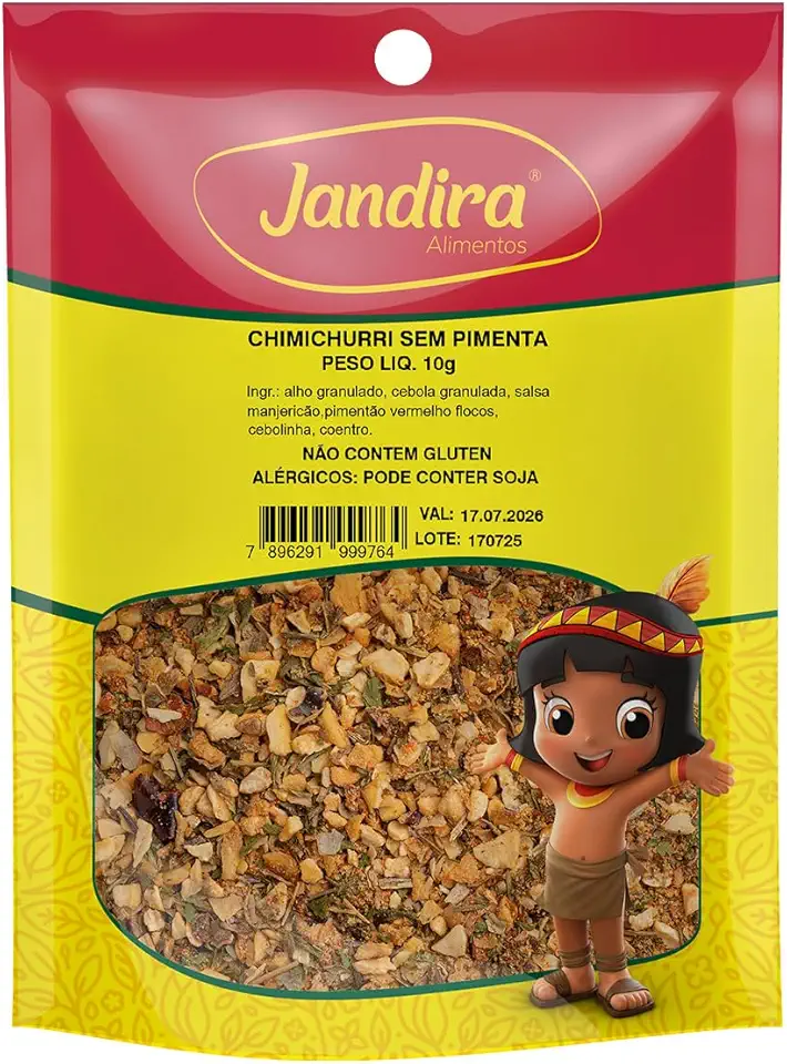 Chimichurri sem pimenta Jandira para sabor intenso e suave