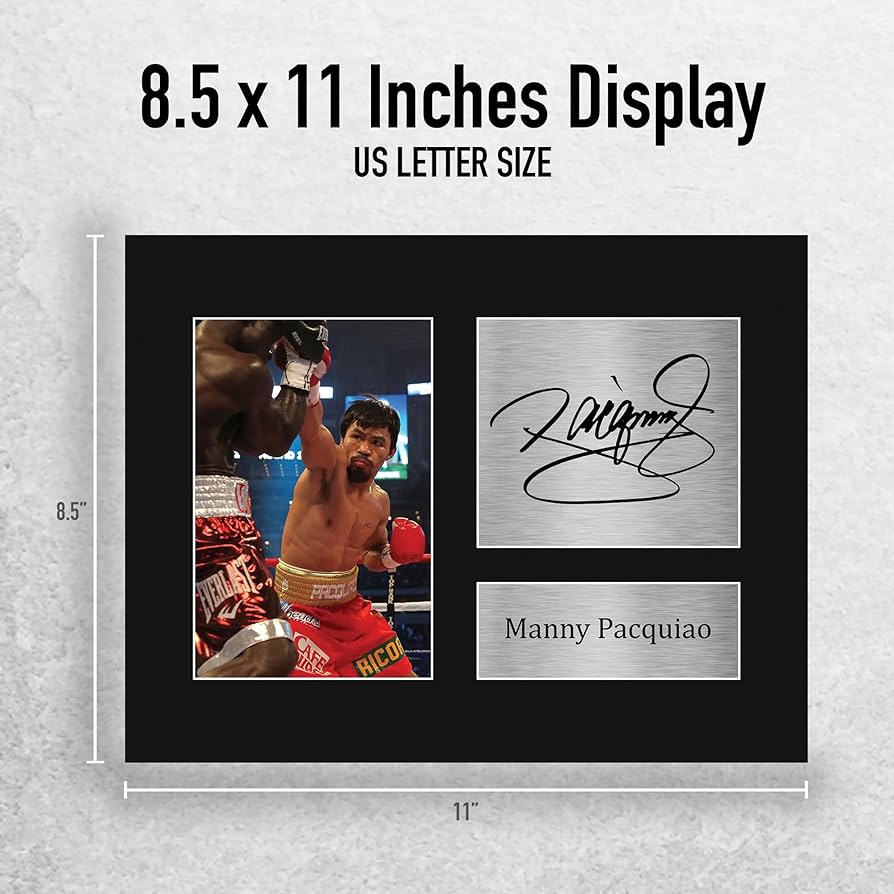 Amazon.com: HWC Trading Manny Pacquiao Gifts Signed Printed