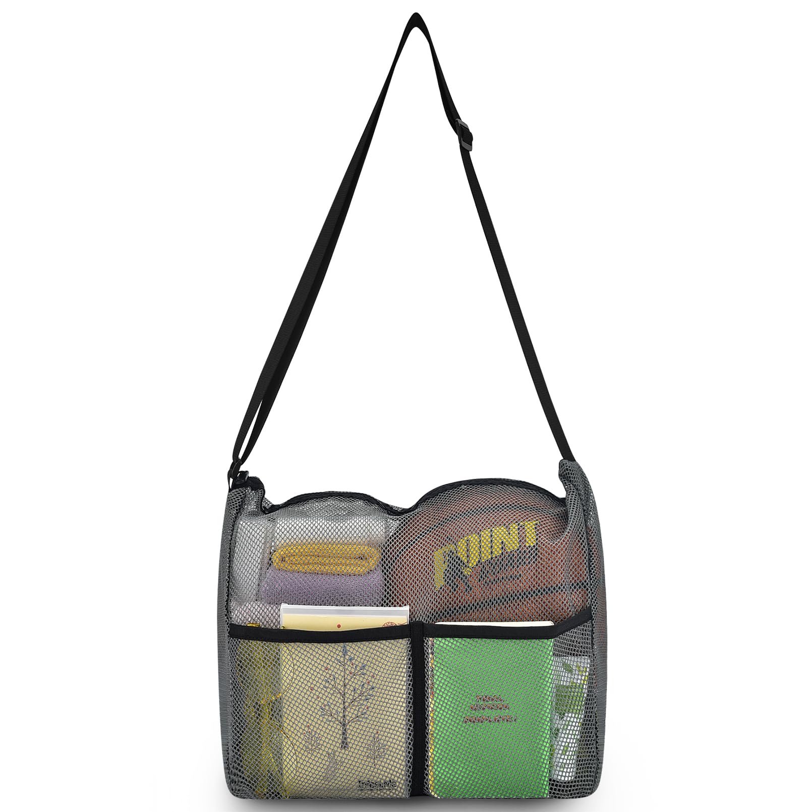 Mildbeer 12x6x12 Mesh Crossbody Bag for Gym &amp; Beach