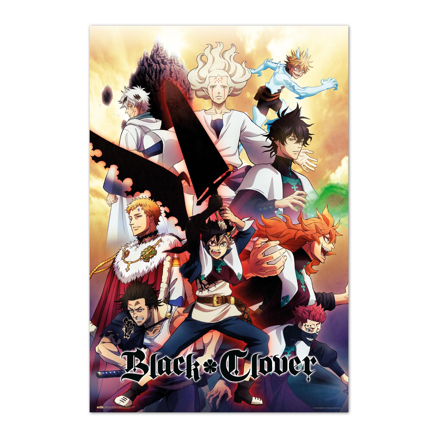Grupo Erik Poster Black Clover Reincarnation Arc - 36 x 24 inches / 91.5 x 61 cm - Shipped Rolled Up - Cool Posters, Art Poster, Wall Posters & Prints