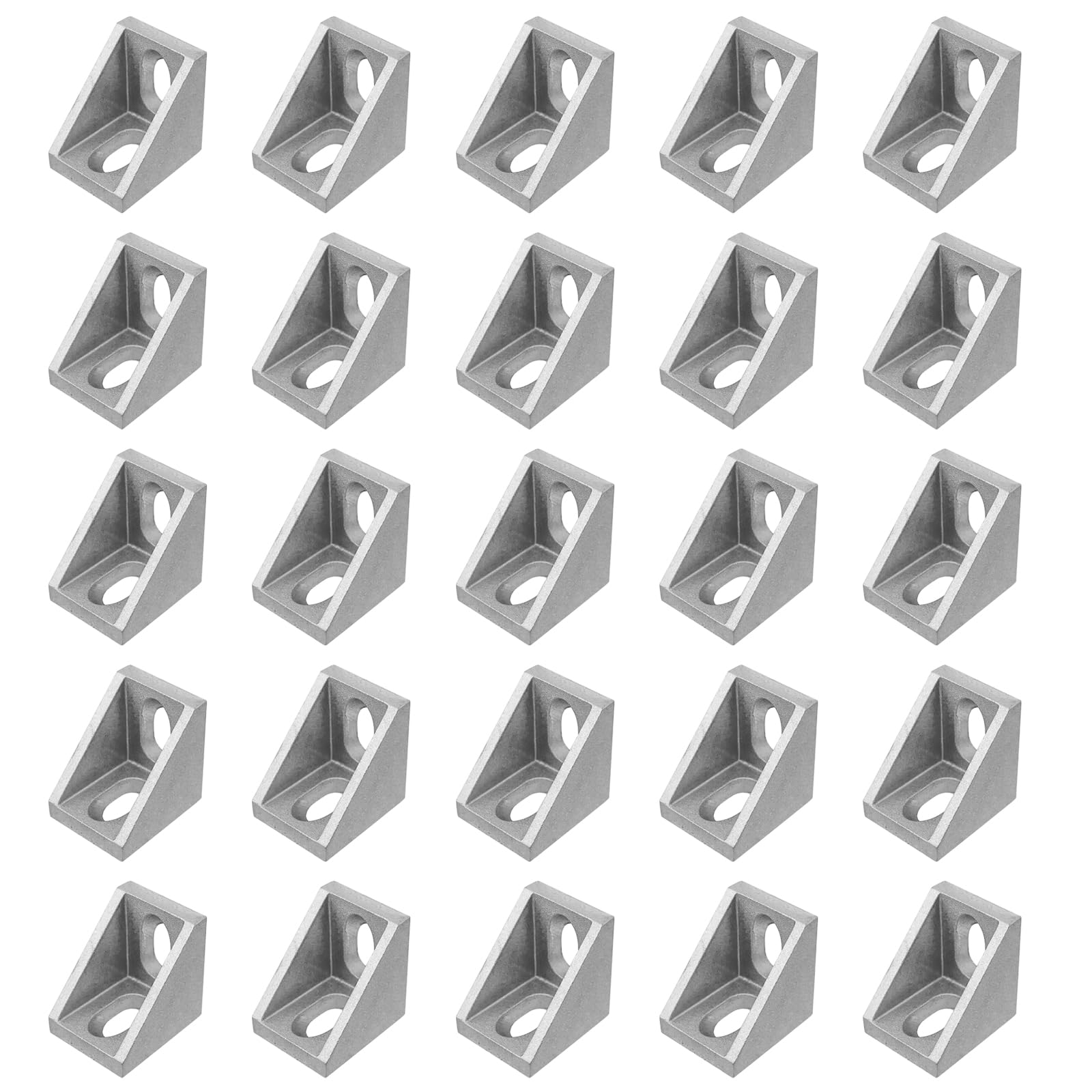 BuxiuGK 25 Pcs 2020 Corner Bracket Aluminum Alloy L Shape Right Angle Joint Brace Extrusion 20 x 20 mm