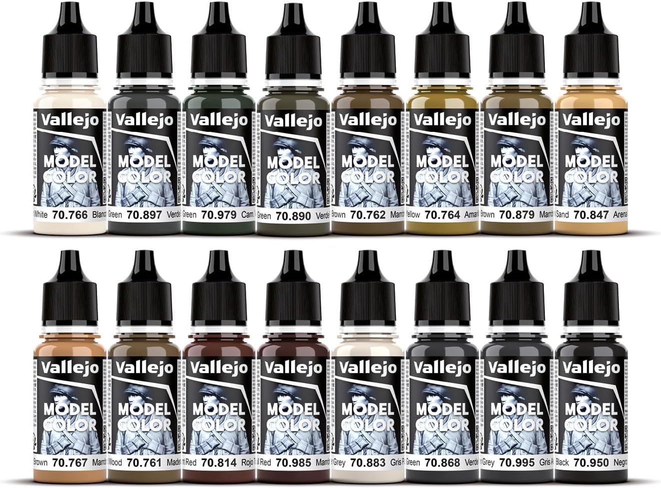 Vallejo Model Color Set 70255 German AFV Colors WWII (16x18ml)