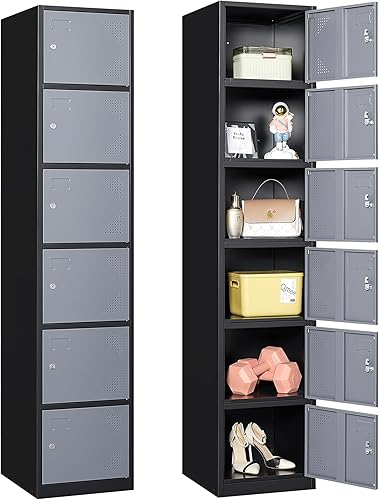 Vista 15 de Armario de metal para escuela, hogar, oficina, gimnasio, armarios de almacenamiento de acero para empleados y estudiantes, armario de almacenamiento