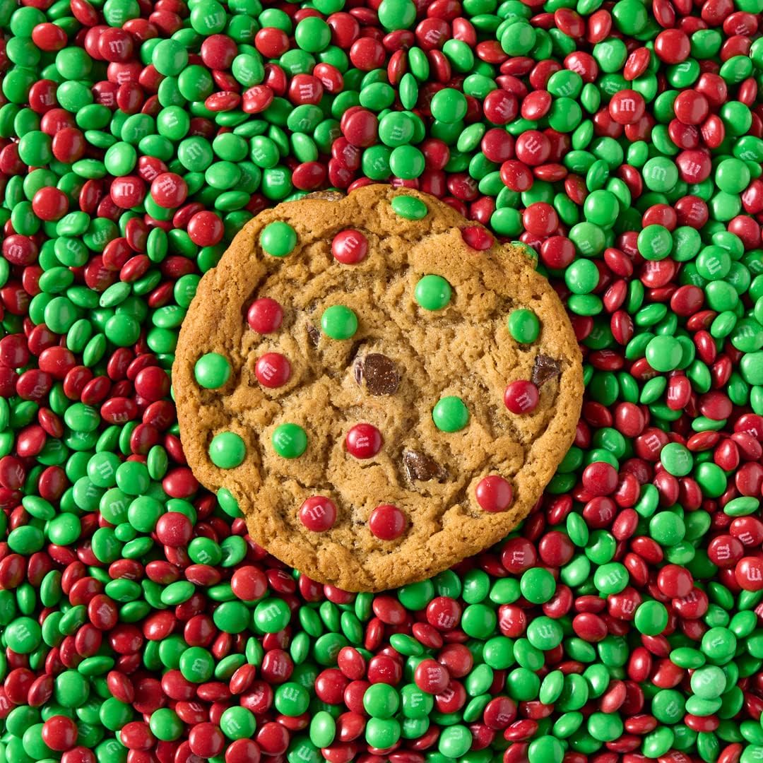 Great American Cookies - 12 Holiday Cookies - Baked Fresh Daily, Hand Scooped and Never Frozen - Great for Christmas, Hanukkah, Family and Corporate Gifts (Original Chocolate Chip with Holiday M&Ms® Candies)