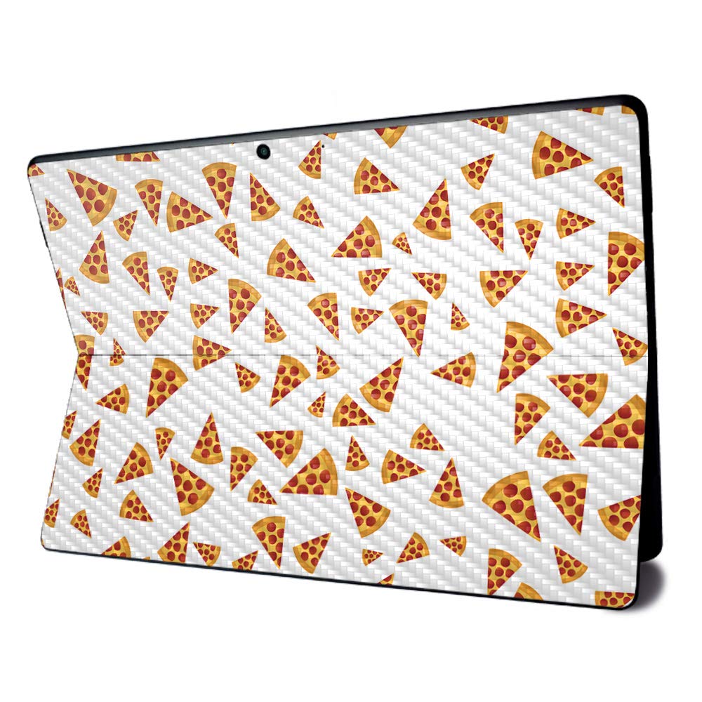 MightySkins Carbon Fiber Skin for Microsoft Surface Pro X - Body by Pizza | Textured Carbon Fiber Finish | Easy to Apply, Remove, and Change Styles | Made in The USA
