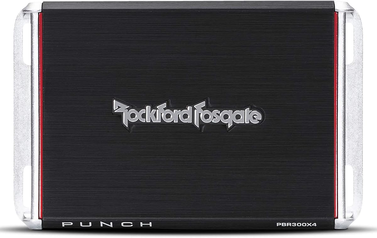 Rockford Fosgate PBR300X4 Punch BRT Amplificador ultracompacto de 4 canales de 300 vatios