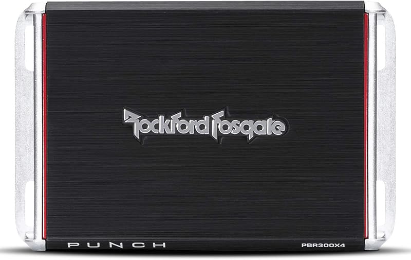Rockford Fosgate PBR300X4 Punch BRT Amplificador ultracompacto de 4 canales de 300 vatios