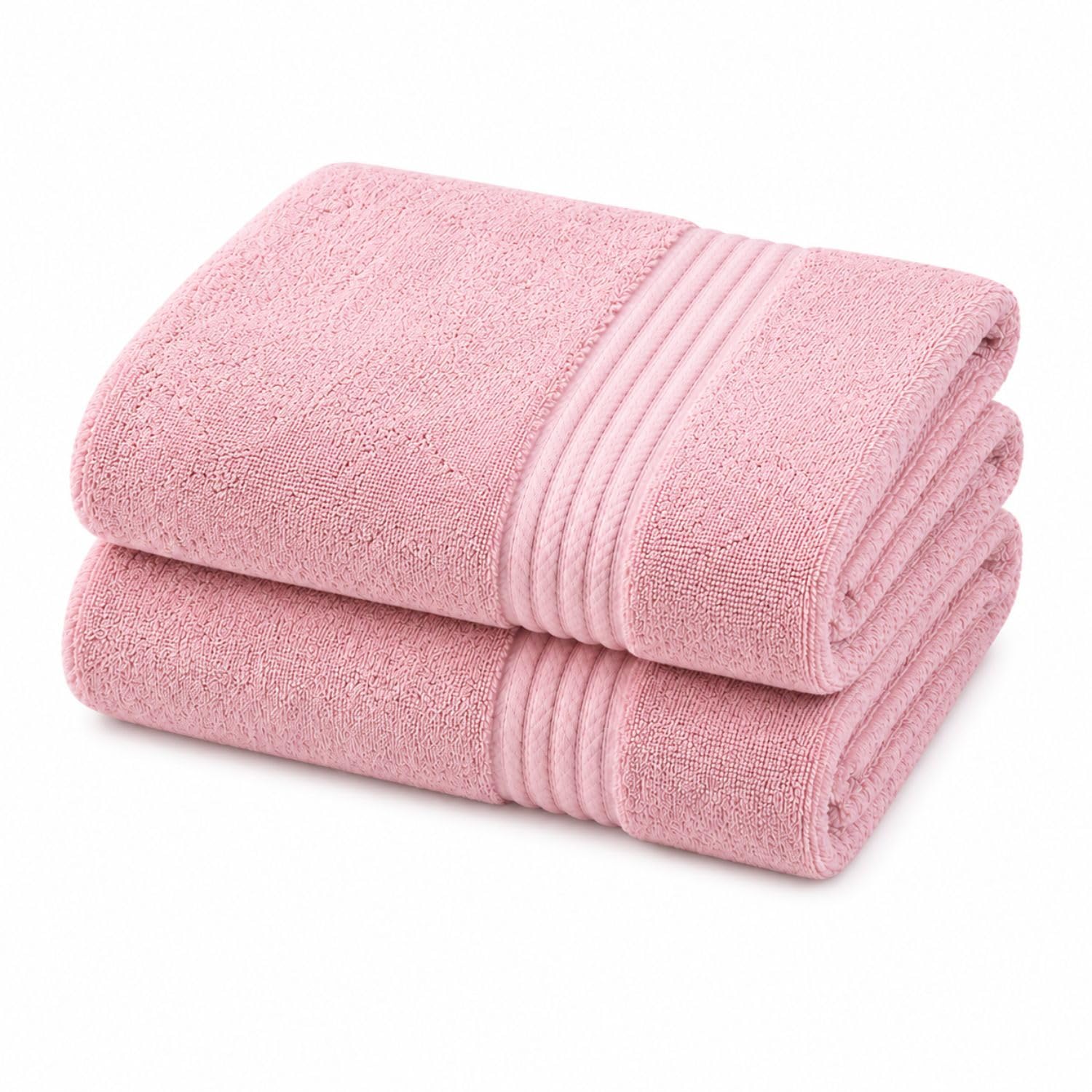LINORA 2-Pack Cotton Bath Towels - Soft & Absorbent -21