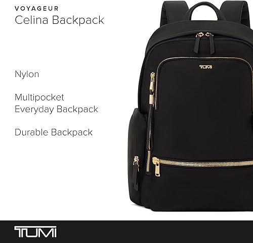 Miniatura 2 de TUMI - Mochila Voyageur Celina - Mochila para hombre y mujer - Bolsa de viaje, Hardware negro y dorado, Voyageur Celina Mochila