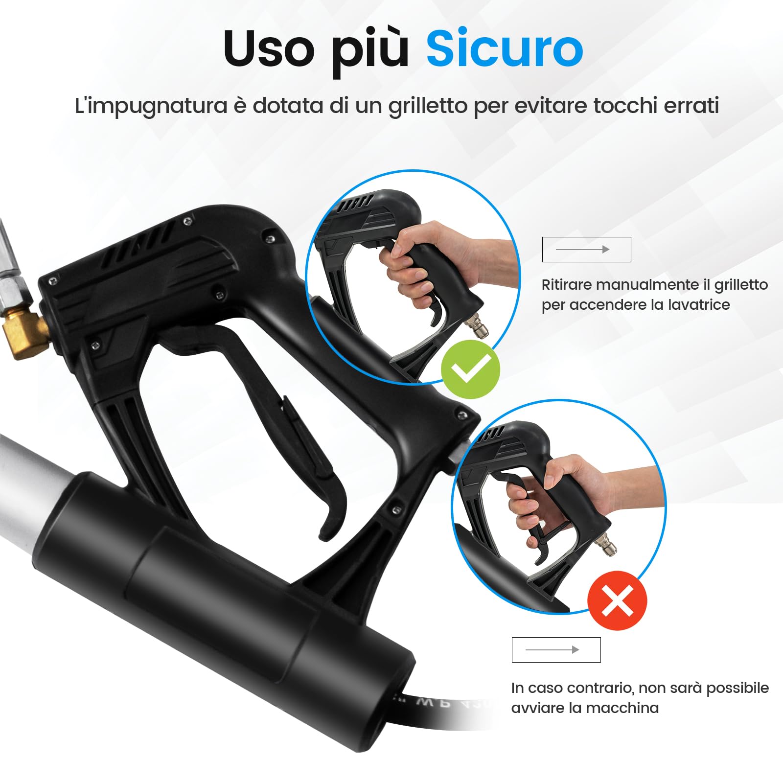 COSTWAY 550 cm Kit di Prolunga per Idropulitrici, Lancia Telescopica per Idropulitrice con 5 Ugelli 2 Adattatori Accoppiatore Girevole e Imbracatura di Supporto, 4000PSI