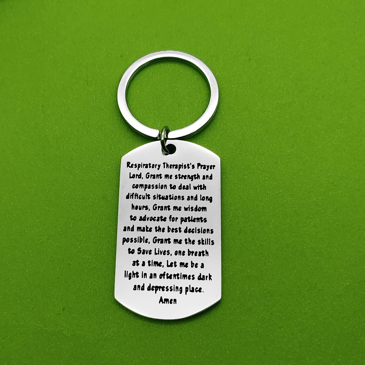 Baipilu Respiratory Therapy Gifts for Men Women Therapist Prayer Keychain Respiratory Tech Keychain Gift for Graduates Birthday Graduation Present Therapist Present