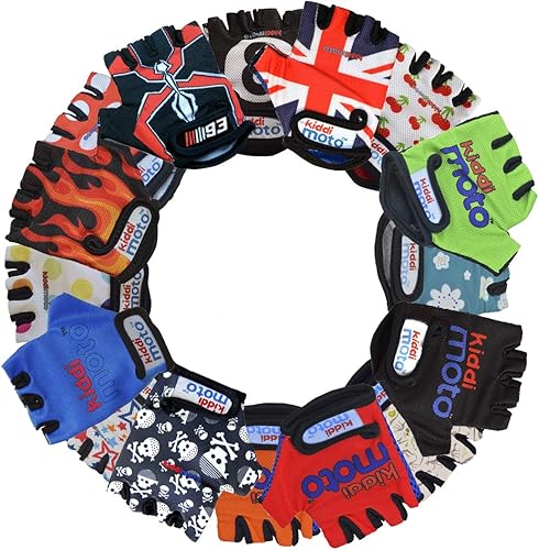 Miniatura 9 de Kiddimoto Guantes de ciclismo para niños Guantes de bicicleta antideslizantes para niños y niñas Guantes de bicicleta de montaña para niños sin