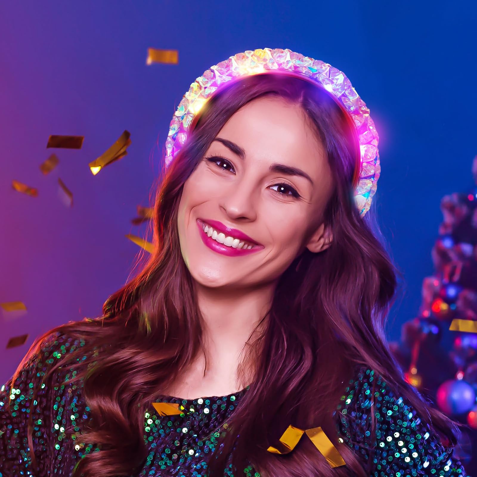niCWhite Light Up Headband