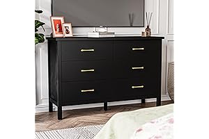 Black and Gold Modern Style Bedroom Dresser