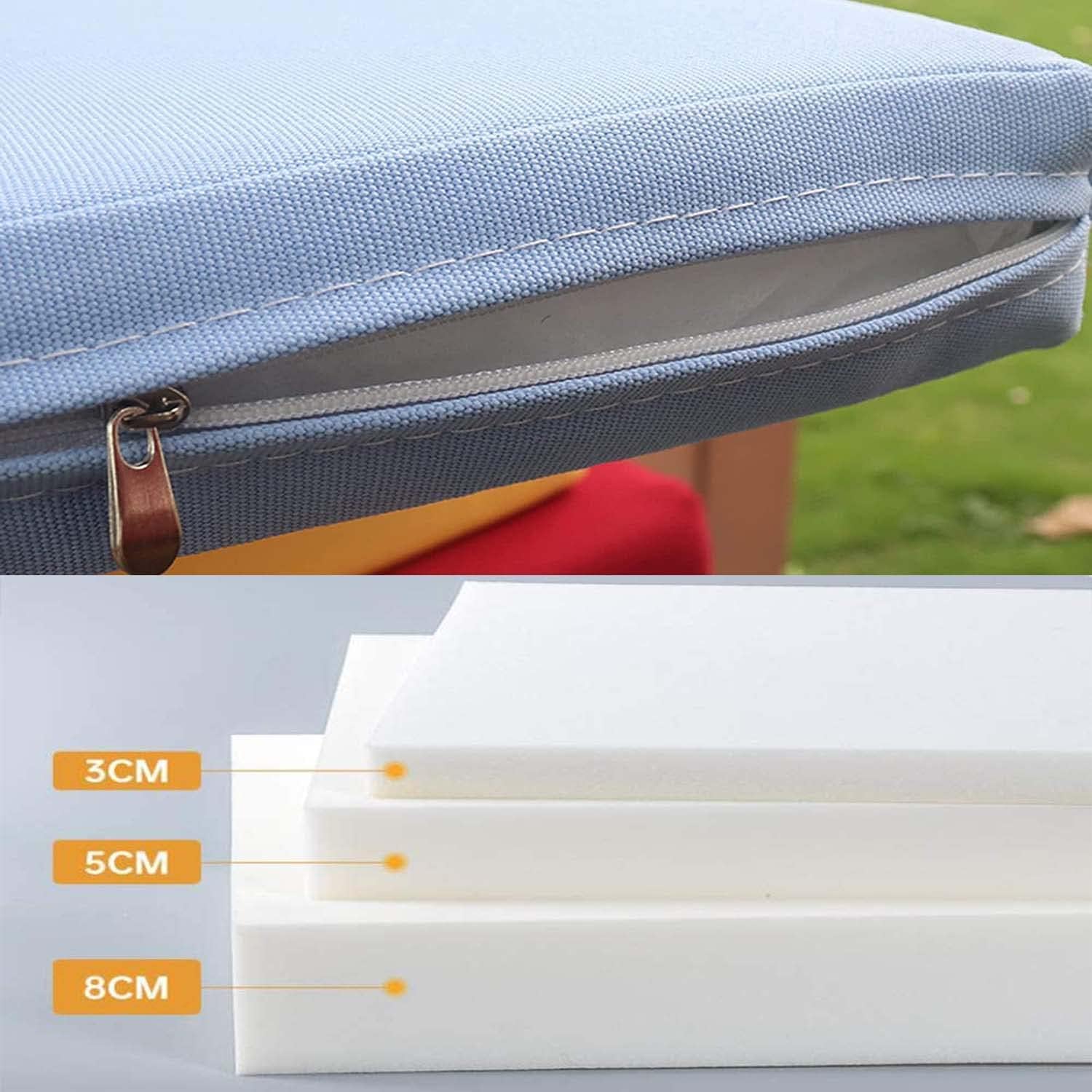 Indoor/Outdoor Bench Cushion Waterproof Chair Seat Cushions, Garden Patio Swing Seat Pad, Soft Thick Foam Furniture Settee Sofa Cushion Custom Size (Light Coffee, 25x15.7x1 Inch)