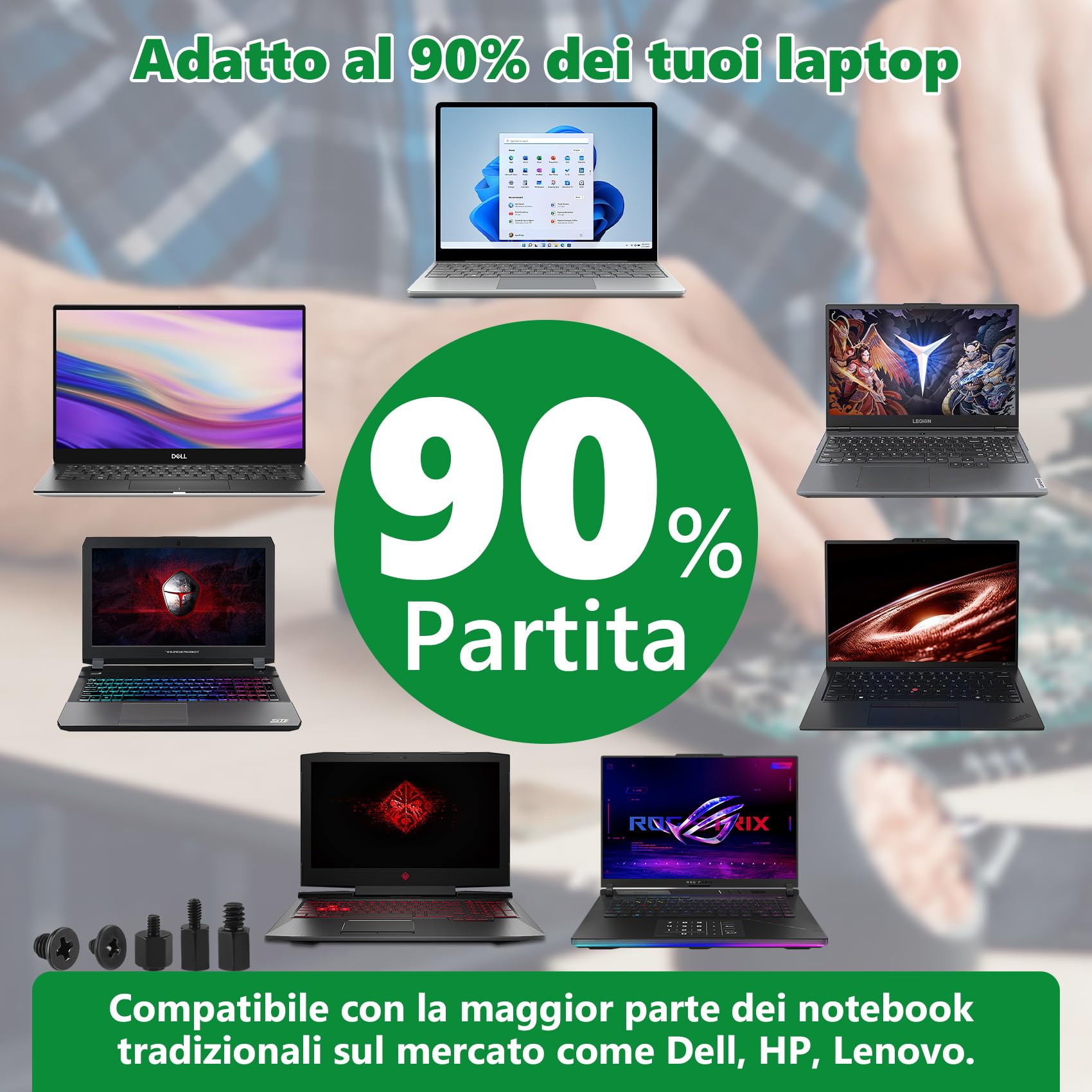 Kit viti per SSD M.2 NGFF 30 pezzi acciaio al carbonio nero per scheda madre ASUS MSI Gigabyte