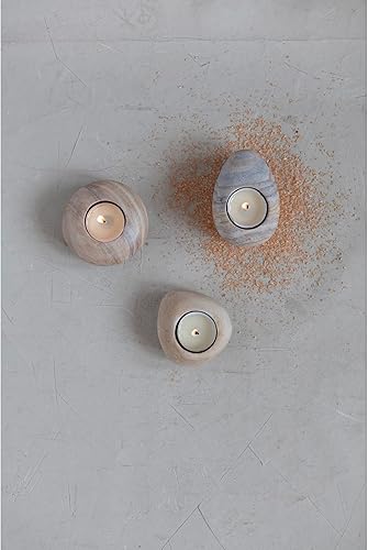 Miniatura 3 de Creative Co-Op Juego de 3 sujetalibros de piedra arenisca, 4 pulgadas de largo x 4 pulgadas de ancho x 2 pulgadas de alto, natural