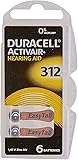 Duracell Easytab DA 312 - für alle Hörgeräte mit Batterietyp 312 10 x 6 Stück 6 Stück (10er Pack)